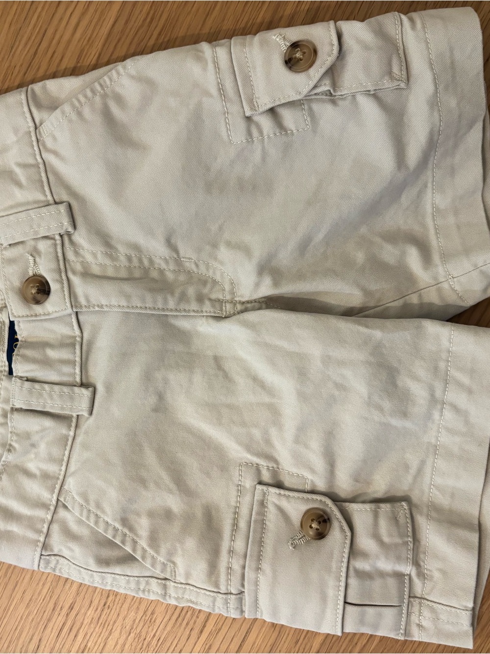 Ralph Lauren Polo Beige Cargo Button-Detail Shorts